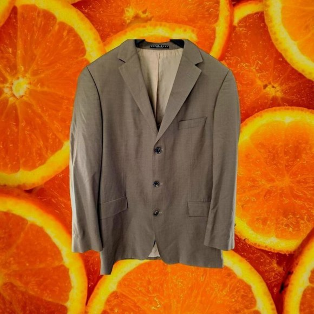 HUGO Boss Super 130's Brown Suit Jacket‎ 100% Wool Size 44L